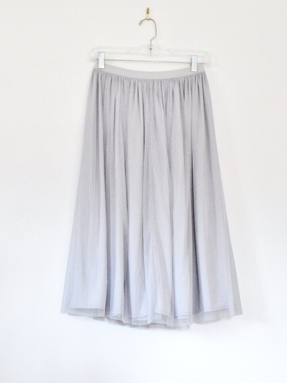 UNIQLO Silver Grey Tulle Fairycore Midi Skirt | Size S